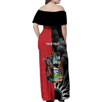 Personalized Antigua and Barbuda Family Matching Off Shoulder Maxi Dress and Hawaiian Shirt Land Of 365 Beaches