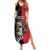 Personalized Antigua and Barbuda Family Matching Summer Maxi Dress and Hawaiian Shirt Land Of 365 Beaches