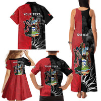 Personalized Antigua and Barbuda Family Matching Tank Maxi Dress and Hawaiian Shirt Land Of 365 Beaches