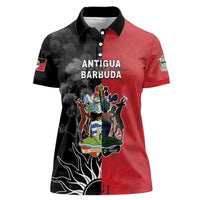 Personalized Antigua and Barbuda Women Polo Shirt Land Of 365 Beaches