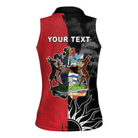 Personalized Antigua and Barbuda Women Sleeveless Polo Shirt Land Of 365 Beaches