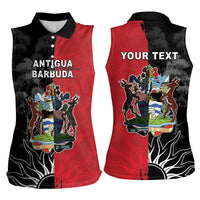 Personalized Antigua and Barbuda Women Sleeveless Polo Shirt Land Of 365 Beaches