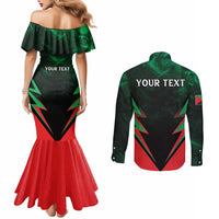 Personalized Martinique 972 Couples Matching Mermaid Dress and Long Sleeve Button Shirt Matnik Map