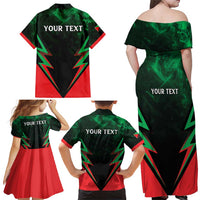 Personalized Martinique 972 Family Matching Off Shoulder Maxi Dress and Hawaiian Shirt Matnik Map