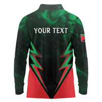 Personalized Martinique 972 Long Sleeve Polo Shirt Matnik Map