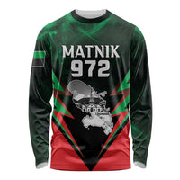 Personalized Martinique 972 Long Sleeve Shirt Matnik Map