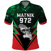Personalized Martinique 972 Polo Shirt Matnik Map