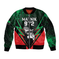 Personalized Martinique 972 Sleeve Zip Bomber Jacket Matnik Map