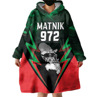 Personalized Martinique 972 Wearable Blanket Hoodie Matnik Map