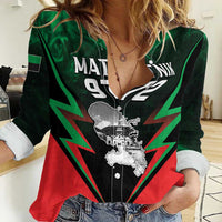 Personalized Martinique 972 Women Casual Shirt Matnik Map