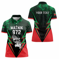 Personalized Martinique 972 Women Polo Shirt Matnik Map