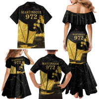 Mada Martinique Family Matching Mermaid Dress and Hawaiian Shirt Martinique Yole Gold