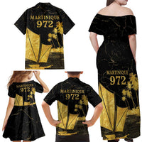 Mada Martinique Family Matching Off Shoulder Maxi Dress and Hawaiian Shirt Martinique Yole Gold