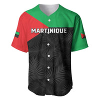 Personalized Martinique Baseball Jersey Simple Style With Palm Leaf Pattern