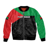 Personalized Martinique Bomber Jacket Simple Style With Palm Leaf Pattern