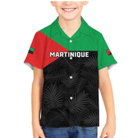 Personalized Martinique Family Matching Mermaid Dress and Hawaiian Shirt Simple Style With Palm Leaf Pattern