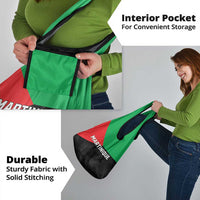 Martinique Grocery Bag Simple Style With Palm Leaf Pattern