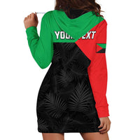 Personalized Martinique Hoodie Dress Simple Style With Palm Leaf Pattern