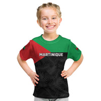 Personalized Martinique Kid T Shirt Simple Style With Palm Leaf Pattern