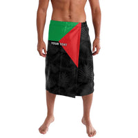 Personalized Martinique Lavalava Simple Style With Palm Leaf Pattern