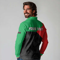 Personalized Martinique Long Sleeve Polo Shirt Simple Style With Palm Leaf Pattern