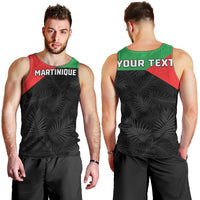 Personalized Martinique Men Tank Top Simple Style With Palm Leaf Pattern