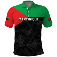 Personalized Martinique Polo Shirt Simple Style With Palm Leaf Pattern