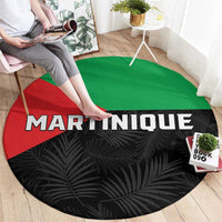 Martinique Round Carpet Simple Style With Palm Leaf Pattern