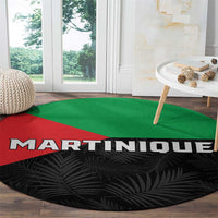 Martinique Round Carpet Simple Style With Palm Leaf Pattern