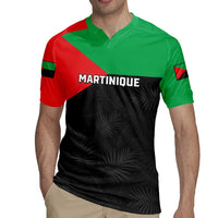 Personalized Martinique Rugby Jersey Simple Style With Palm Leaf Pattern