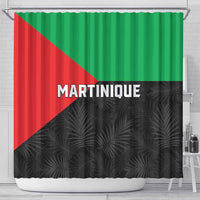 Martinique Shower Curtain Simple Style With Palm Leaf Pattern