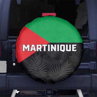 Martinique Spare Tire Cover Simple Style With Palm Leaf Pattern