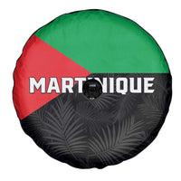 Martinique Spare Tire Cover Simple Style With Palm Leaf Pattern