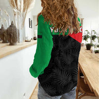 Personalized Martinique Women Casual Shirt Simple Style With Palm Leaf Pattern