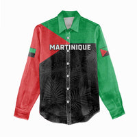 Personalized Martinique Women Casual Shirt Simple Style With Palm Leaf Pattern