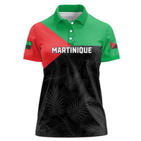 Personalized Martinique Women Polo Shirt Simple Style With Palm Leaf Pattern