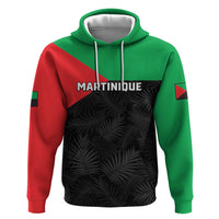 Personalized Martinique Zip Hoodie Simple Style With Palm Leaf Pattern