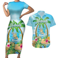 Bonjou Martinique Couples Matching Short Sleeve Bodycon Dress and Hawaiian Shirt Welcome To Heaven