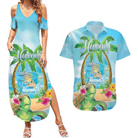 Bonjou Martinique Couples Matching Summer Maxi Dress and Hawaiian Shirt Welcome To Heaven