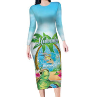 Bonjou Martinique Family Matching Long Sleeve Bodycon Dress and Hawaiian Shirt Welcome To Heaven