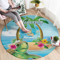 Bonjou Martinique Round Carpet Welcome To Heaven