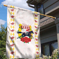 Kentucky Horse Racing Garden Flag Rose Floral