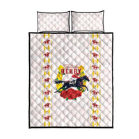 Kentucky Horse Racing Quilt Bed Set Rose Floral
