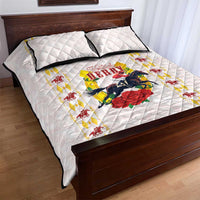 Kentucky Horse Racing Quilt Bed Set Rose Floral