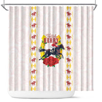 Kentucky Horse Racing Shower Curtain Rose Floral