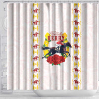 Kentucky Horse Racing Shower Curtain Rose Floral