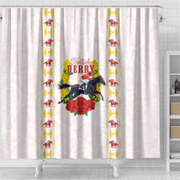 Kentucky Horse Racing Shower Curtain Rose Floral