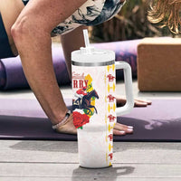 Kentucky Horse Racing Tumbler With Handle Rose Floral