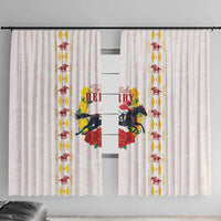 Kentucky Horse Racing Window Curtain Rose Floral