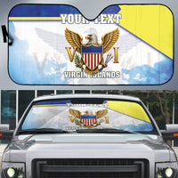 Personalized US Virgin Islands Auto Sun Shade Happy Independence Day